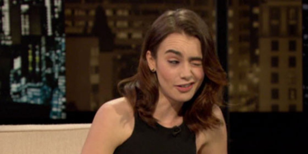 Lily Collins Jokes About Her Eyebrows Twitter Account Watch E Online